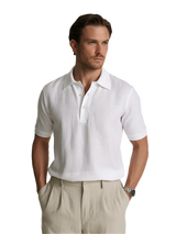 White Linen  Portofino Polo Shirt